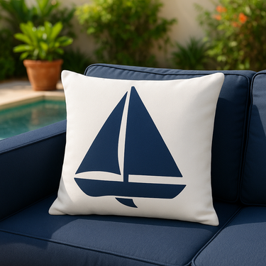 Sail Away Outdoor Throw Pillow